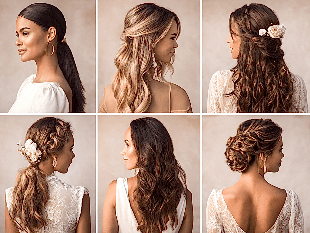 Top 8 bridal hairstyles for women wedding, from updos to waves and braids