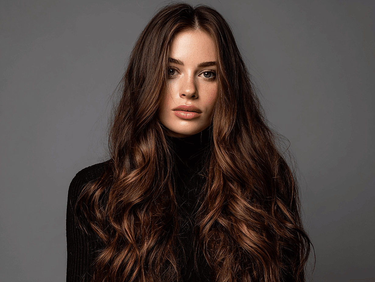 “Elegant long hairstyles for women 2025, straight, wavy, and layered long hair”